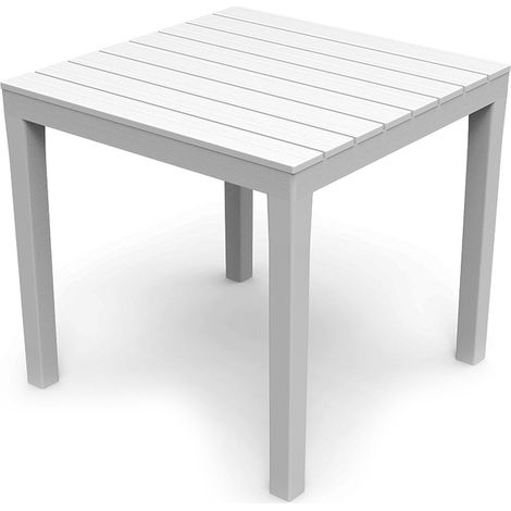 Table De Jardin Carree Couleur: Blanc 78x78x72cm Modèle: Bali Ipae Progarden (1/2)