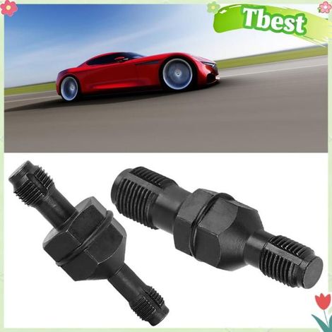 Tbest Outil de taraudage Outil de Réparation de Filetage de Bougie D'allumage, 2 Pièces, Jeu de Tarauds de Bougie auto coffret (1/5)