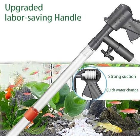 Aspirateur d'aquarium 5 en 1 Nettoyage gravier - Changement d'eau rapide - Multifonctionnel (1/4)