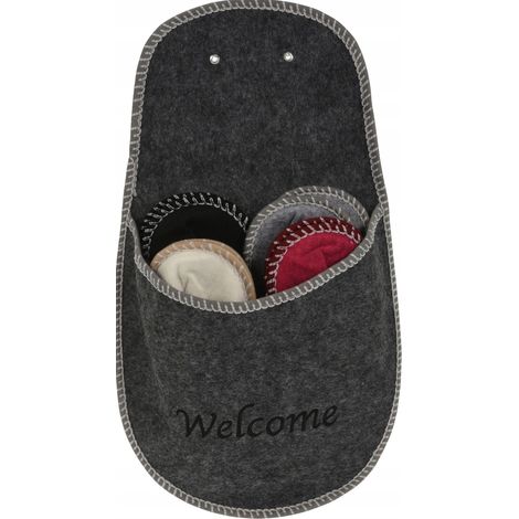 Lot de 4 paires de chaussons d'invités en feutre