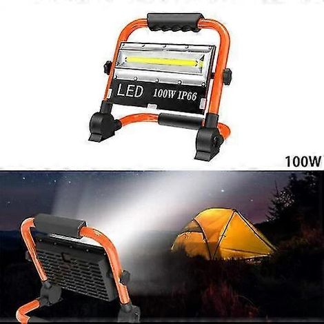 Lampe de travail LED rechargeable 100 W IP66 pliable portable (1/3)