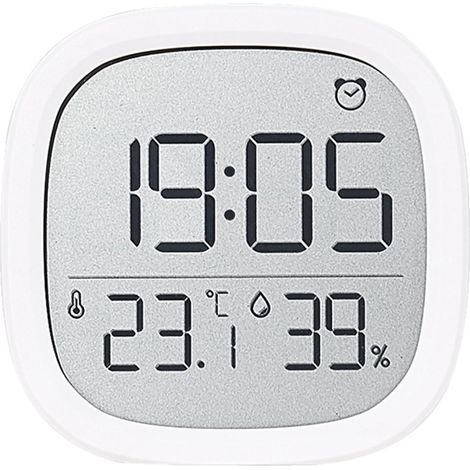 Réveil numérique LCD avec design magnétique, thermohygromètre, date, température, humidité suspendu, 12/24 heures, facile à utiliser pour la maison, la cuisine, le bureau (1/5)