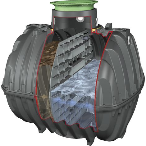 CARAT Klärbehälter 3750 L, begehbar m. TW.