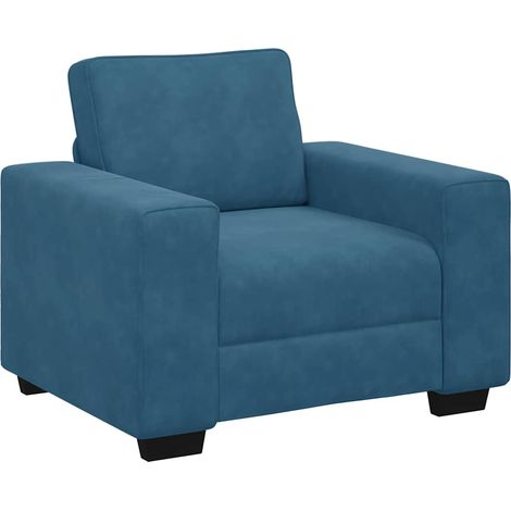vidaXL Divano Sedia Blu 60 cm Velluto (1/5)
