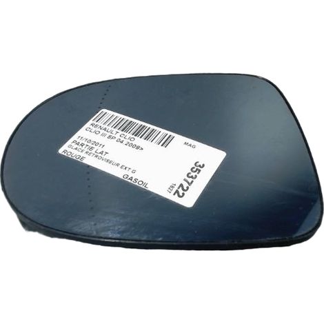 [PRODUIT D'OCCASION] Glace Retroviseur Exterieur G RENAULT Clio III 2009- ♻️ Ref Oe. 7701069553 - Garantie à vie (1/3)