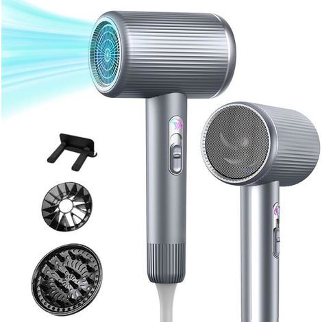 2400-W-Ionen-Haartrockner, 3 Heizstufen/2 Gebläsestufen, mit Düse, schnelltrocknend, leichter Haartrockner für Salon, Reisen und Zuhause (1/5)