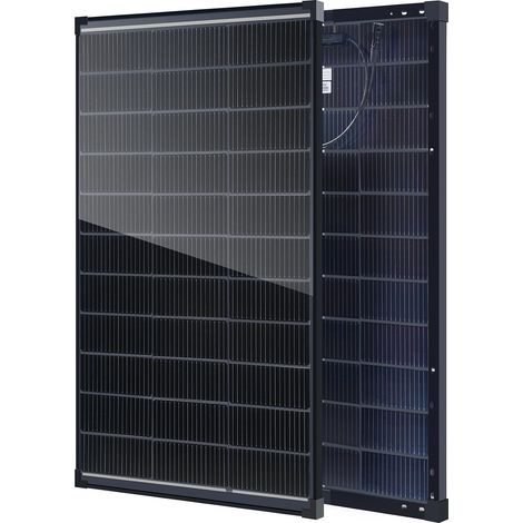 Panneau solaire 100W bifacial 12V, 16BB type N A+ module solaire monocristallin, 25% haute efficacité, pour 12V Batterie, camping-car, balcon, bateau, remorque (865x578mm) (1/5)