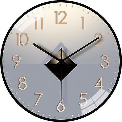 Moderne Wanduhr (Zoll), geräuschlos, batteriebetrieben, zur Wandmontage, geeignet für Wohnzimmer, Schlafzimmer, Küche, Büro, Klassenzimmer (siehe Abbildung).