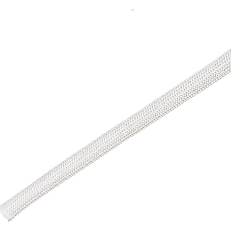 5mmx5m(16.4ft) Fibre Verre Manche Isolant Petite Lignes Blanc (1/5)
