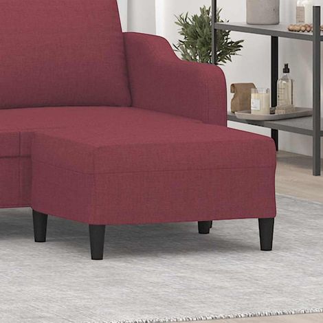 Repose-Pieds pour Salon ou Chambre - Tabouret Pouf Rouge bordeaux 70x55x41 cm Tissu BV551229 - BonneVie (1/5)