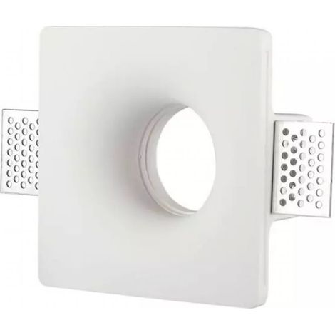 V-Tac – Support de spot LED carré GU10 3674 – Montage plafond – Plâtre blanc – Dimensions 120x120x45mm – Protection IP20 – Puissance max 35W (1/10)