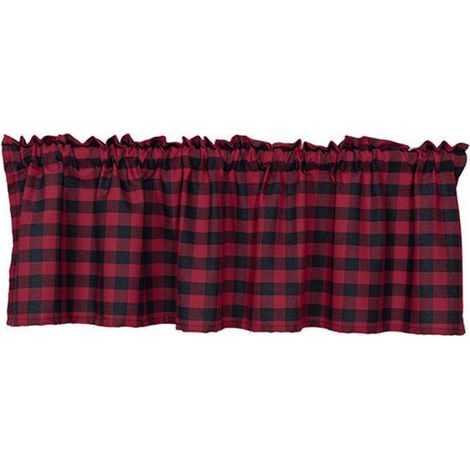 Rideaux - Buffle - Vichy - Red and Black - 130x41 cm - Resistant (1/5)
