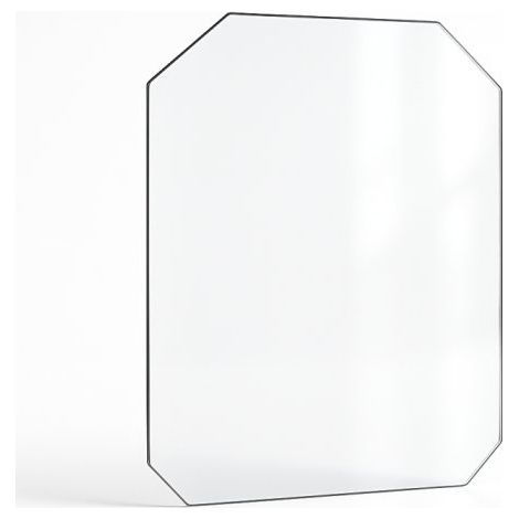 Vitre Jotul F602 ECO - Verre 4 angles coupés pour poêle à bois - 160 / 136 x 180 / 156 mm (L1/L2 x H1/H2) - 4 mm
