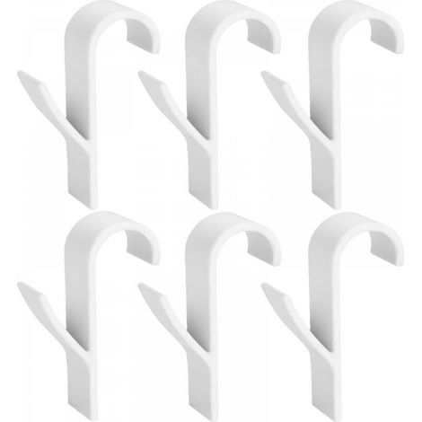 Crochets porte-serviettes pour salle de bain, porte-serviettes, patères, crochets pour radiateur pour salle de bain et cuisine, WC (lot de 6) (blanc) (1/5)