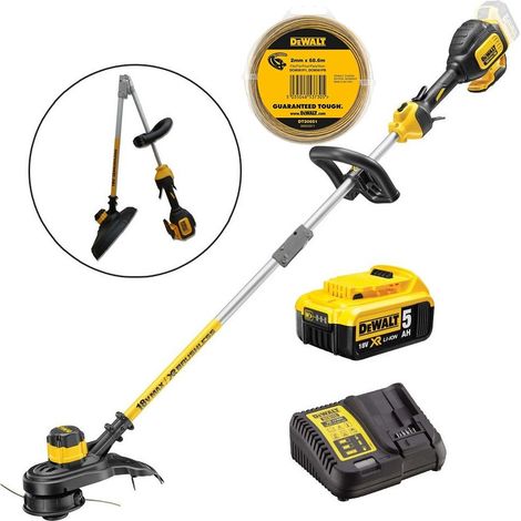Dewalt DCM561P1S 18v XR Brushless Grass Trimmer Shaft 1 x 5.0ah + Extra Line (1/5)