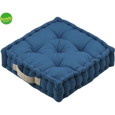 Cuscino futon Duo Stof 45 x 45 cm lino/blu