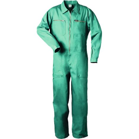 Tuta da lavoro, verde, 100% cotone, taglia 60