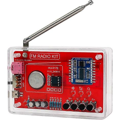 Kit électronique de radio FM à monter soi-même, gamme de fréquences 87-108 MHz, kit de construction radio RDA5807, comprenant une antenne, projet de pratique de soudure à faire soi-même. (1/5)