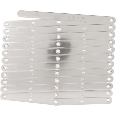 Guide de boutons réglable en aluminium extensible pour espaces égaux, outil multifonction de couture adapté aux trous de boutons, rideaux et artisanats. (1/5)