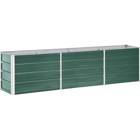 vidaXL Garten-Hochbeet Verzinkter Stahl 240×40×45 cm Grün