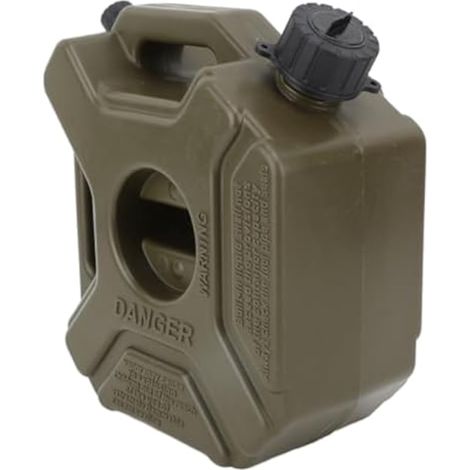 Bidon de stockage essence et huile, ABS 3L (0,75 Gallon), Réservoir de réserve d'urgence, Vert (1/5)