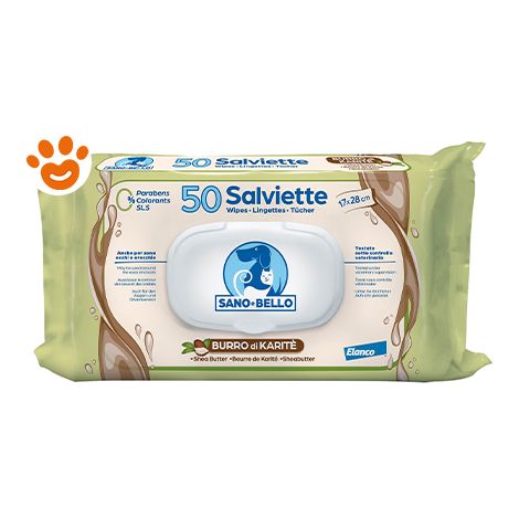 Elanco Dog & Cat Sano e Bello Salviette Detergenti (50 pezzi) - Scegli la Profumazione - Elanco Dog & Cat Sano e Bello Salviette Detergenti (50 pezzi) - Scegli la Profumazione - Burro di karitè