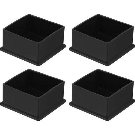 Tappo terminale quadrato in PVC per gambe di sedie e tavoli, 60 x 60 mm, nero (1/5)