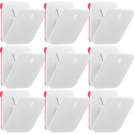 Lot de 12 supports adhésifs en plastique pour tapis d
