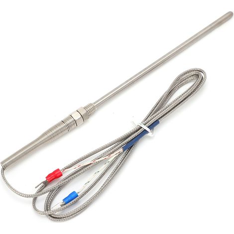 Thermoelement-Sonde Typ K, 15 cm (5,9 Zoll), präziser Temperaturmessbereich 0–800 °C, Edelstahl, M8-Gewinde (1/5)