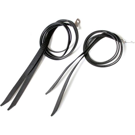 90 cm, Marrone04: Lacci nylon per bisaccia in nylon completi di attacco a D