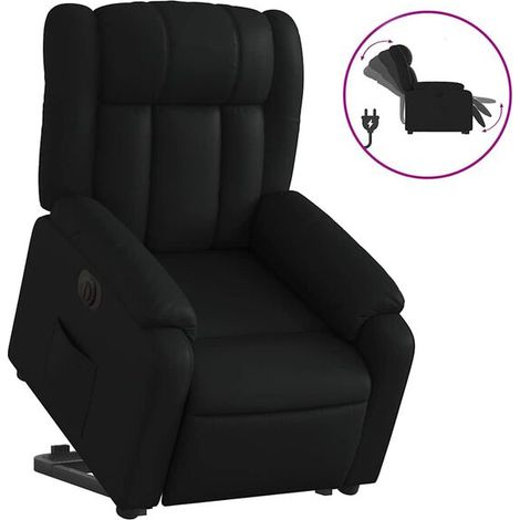 Fauteuil inclinable électrique en similicuir noir (1/5)