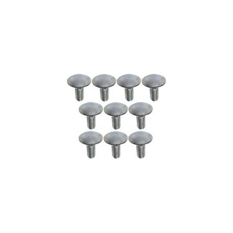 C49000 - Lot de 10 boulons de carrosserie/charrue à tête ronde à collet carré- M8x20mm - en acier zingué - DIN 603 (1/3)