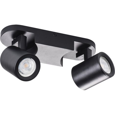 Plafonnier barre Kanlux Laurin 29123 noir orientable 2xGU10 (1/5)