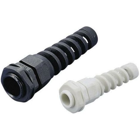 Presse-étoupe TRU COMPONENTS TC-EGR13.5SRGY3203 1593293 avec spirale de protection anti courbure PG13.5 Polyamide gris-argent (RAL 7001) 1 pc(s) S025021 (1/3)