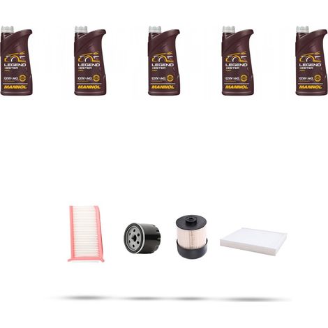 Kit tagliando 4 FILTRI e 5L OLIO compatibile con Renault Clio IV 1.5 DCI 66kw Dal 2012 (1/5)