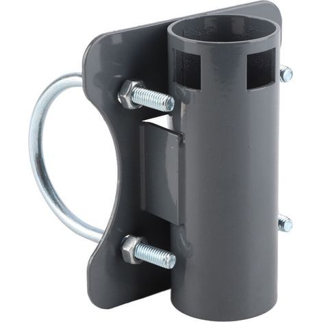 Antenna mast pipe support, U-shaped bracket adapter, adjustable, for balconies, RVs, campervans, and railings from 30 to 50 mm (1/4)