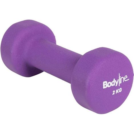 Manubrio in ghisa e neoprene antiscivolo e antiurto 2kg - home fitness