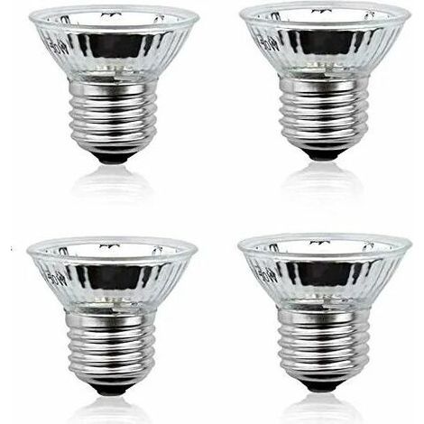 50W E27 Lampe Chauffante UVA+UVB Ampoule à Spectre Complet Dimmable 220-240V Bronzer Ampoule pour Reptiles Amphibiens Lézard (Lot de 4, Blanc Chaud 2700K)