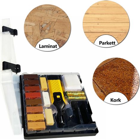 Kit de réparation stratifié et carrelage 17 pièces - 11 couleurs. Kit de réparation pour carreaux et surfaces en bois, kit de réparation de carrelage
