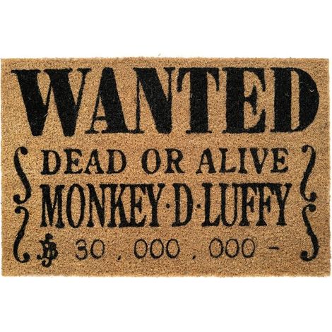 Felpudo Wanted Monkey D Luffy One Piece