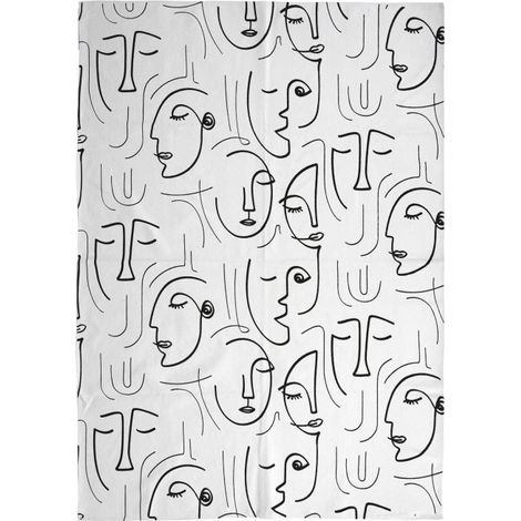 Tapis Déco "Arty" 120x170cm Blanc & Noir (1/3)