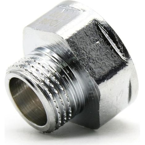 Mamelon 15/21-20/27 Adaptateur 1/2 3/4 M-F Laiton Chrome Raccord Reducteur Circulateur Chauffage Tuyau Douche Mousseur Robinet (1/5)