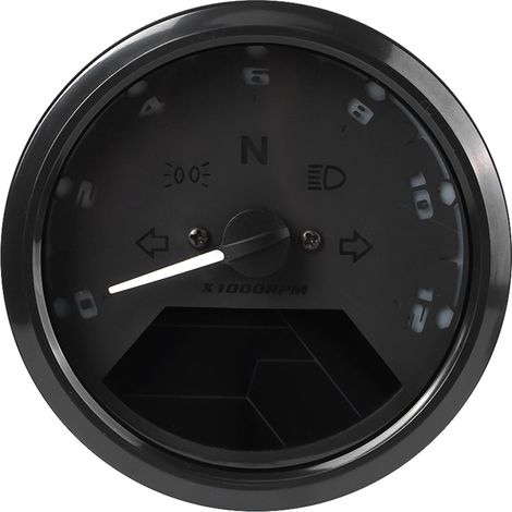 Tableau de bord LCD pour moto avec traitement antireflet, compte-tours, compteur kilométrique, manomètre d'huile et accessoires multifonctions (1/5)