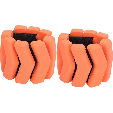 1 Paire de bracelets lestés en résine, bandes ajustables pour poignets et chevilles, ceinture de sport fitness orange (1/5)