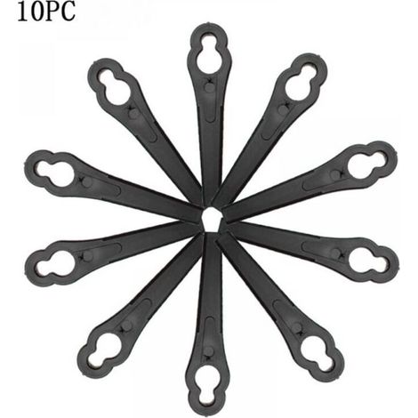 Lames de Rechange pour Coupe-Bordure, 10 Pcs Lames Coupe Bordure, Lame Tondeuse à Gazon Univers, Remplacement des Lames de d'Herbe (1/4)