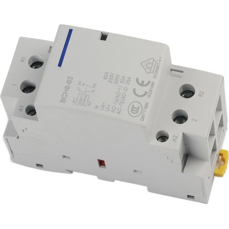 Contacteur modulaire AC domestique 2P 63A pour rail DIN 1NO 1NC 220/230V (1/5)