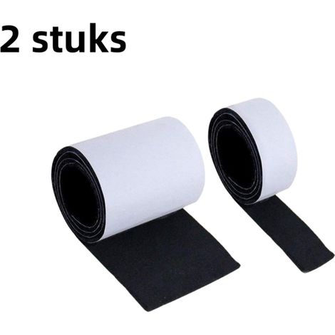 Lot de 2 bandes de protection autocollantes en feutrine pour tables et chaises ruban pour meubles insonorisant résistant à l usure et aux rayures 100 x 2 cm et 100 x 10 cm couleur noire (1/5)