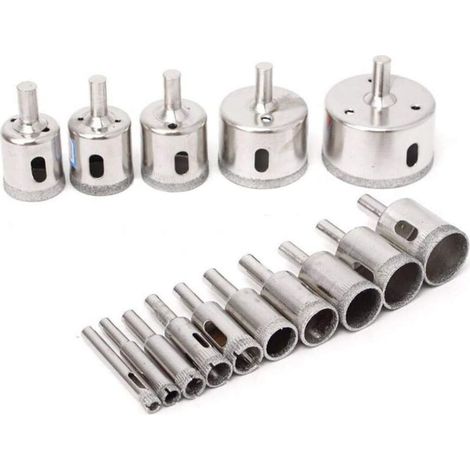 CHOYCLIT 15 brocas de diamante para sierras de corona, para azulejos, vidrio y mármol, de 6 a 50 mm (1/5)