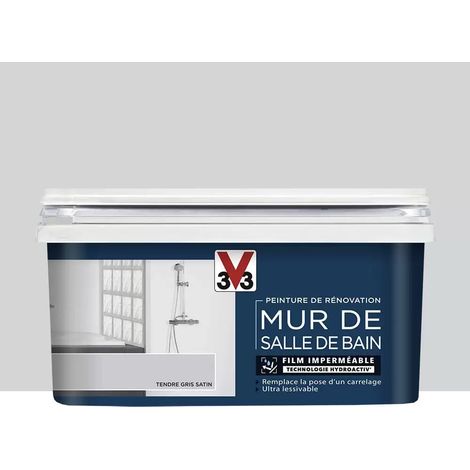 Peinture de rénovation V33 Mur de Salle de Bain Tendre Gris 2 L