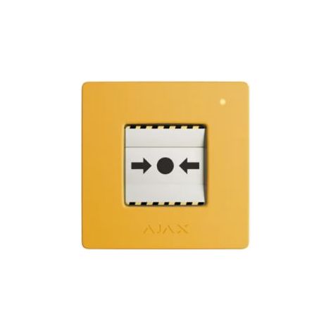 Ajax ManualCallPoint Jeweller Giallo – Pulsante Manuale Wireless per Allarmi e Scenari di Emergenza - 87651